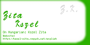 zita kszel business card